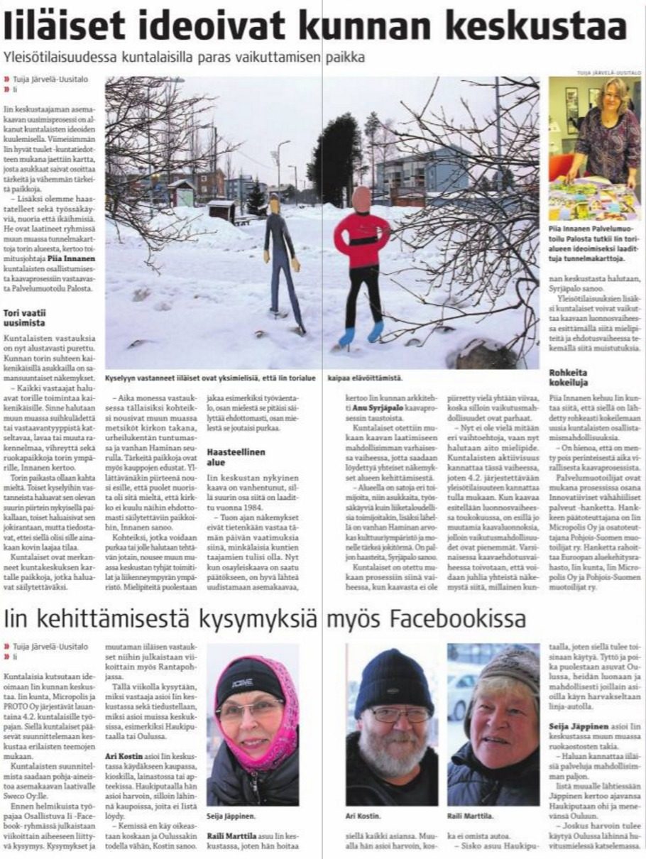 Palvelumuotoilu Palo Ii Lehtijuttu Palvelumuotoilu Palo Iin Keskustan asemakaavan kehitys