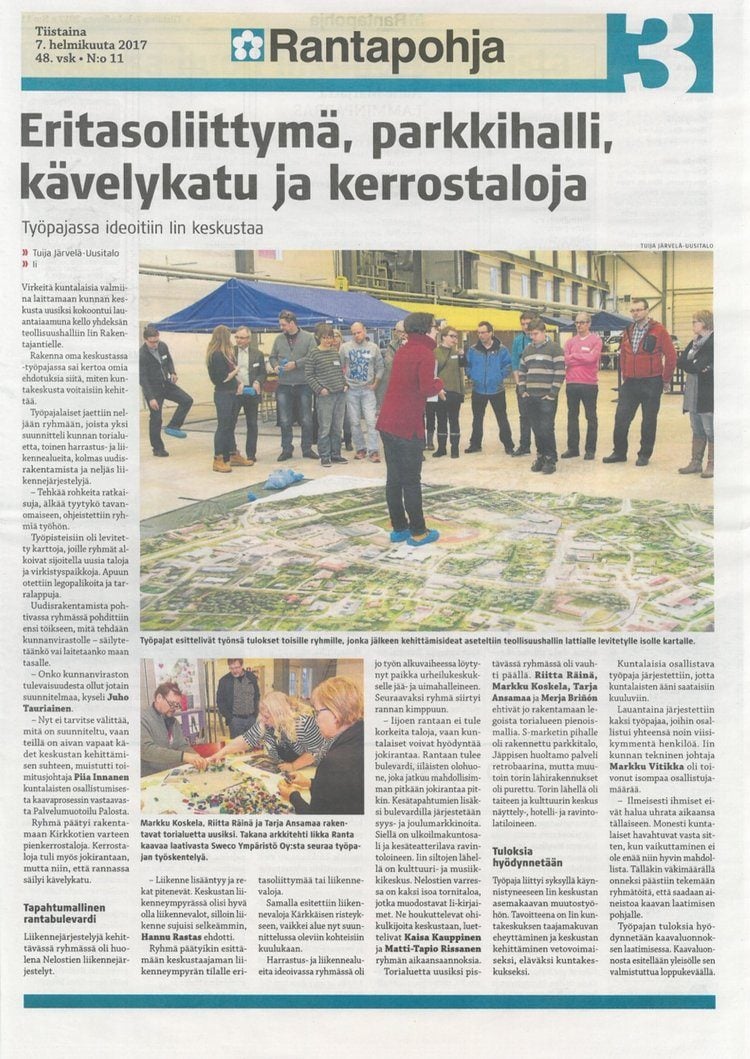 Palvelumuotoilu Palo Ii Lehtijuttu Palvelumuotoilu Palo Iin Keskustan asemakaavan kehitys
