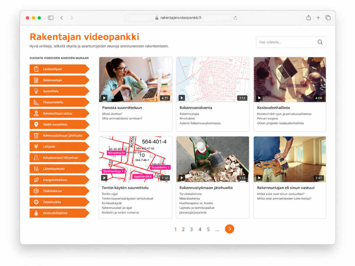 Pientalorakentajan videopankki